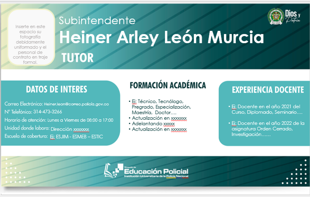 Presentación docente.