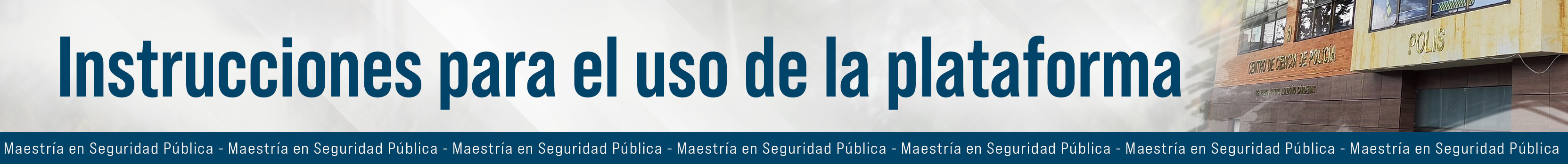 Bandera instrucciones uso de la plataforma MASEP